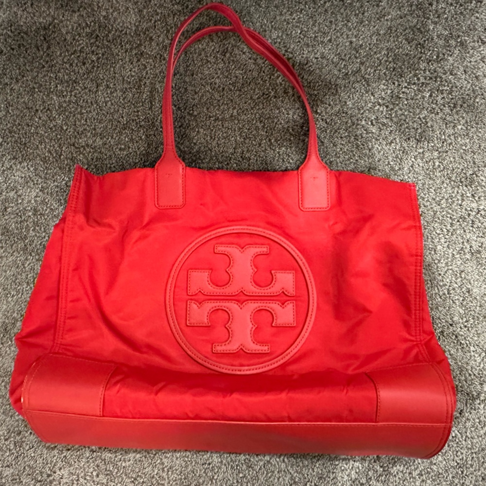 Tory Burch Ella Large Red/Orange Tote